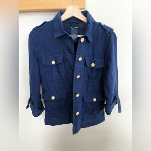 Lucky Brand 100% Linen Jacket Sz Small EUC